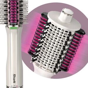 Shark Pink and White Hair Styling Brush